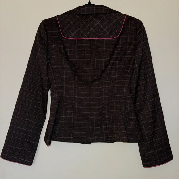Brown and Pink Bow Blazer ASO Paris Geller - Picture 3 of 7